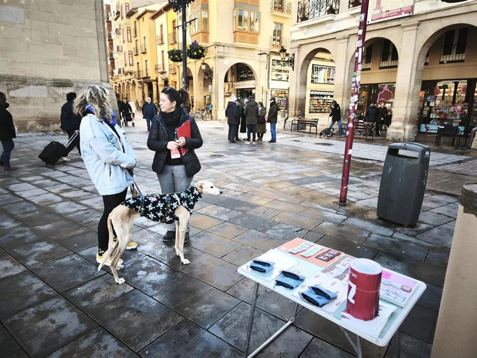 La Plataforma NAC se ha manifestado este mediodia en Logroño
