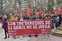 CCOO y UGT reúnen a 400 personas en Extremadura para clamar contra el "oportunismo político" y defender el avance social