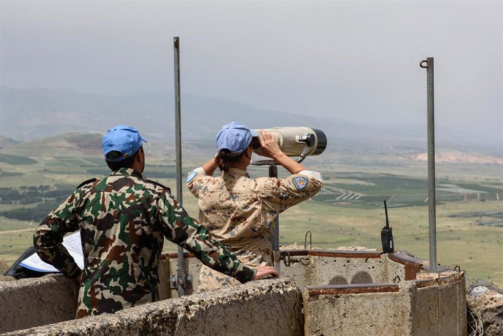 Archivo - Cascos azules de la Fuerza de las Naciones Unidas de Observación de la Separación (UNDOF) en Siria (archivo)