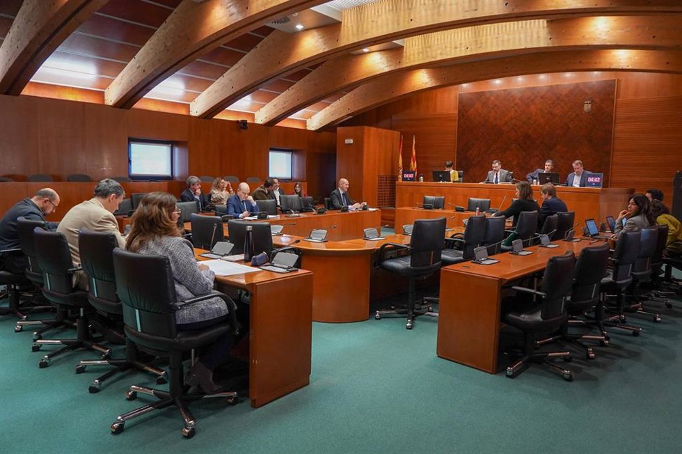 Reunión  de la Comisión de Agricultura celebrada el pasado mes de diciembre en la Sala Giménez Abad.