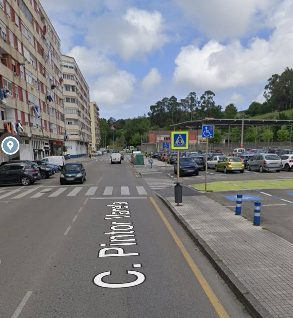 Imagen de Google Maps de la calle Pintor Varela en Torrelavega
