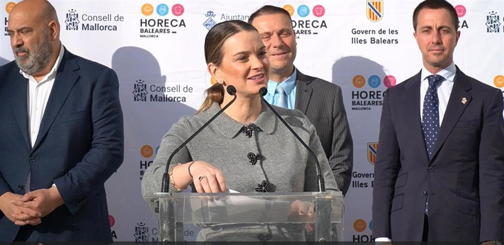 La presidenta del Govern, Marga Prohens, en la inauguración de Horeca.