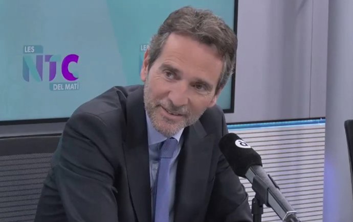 El recentment nomenat president de la Corporació Audiovisual de la Comunitat Valenciana (CACVSA), Vicente Ordaz, en una entrevista en À Punt