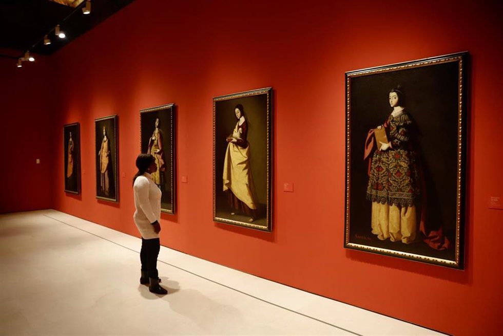 El Museo Carmen Thyssen Málaga expone hasta el próximo 20 de abril en la Sala Noble del Palacio de Villalón la muestra 'Zurbarán. Santas'.