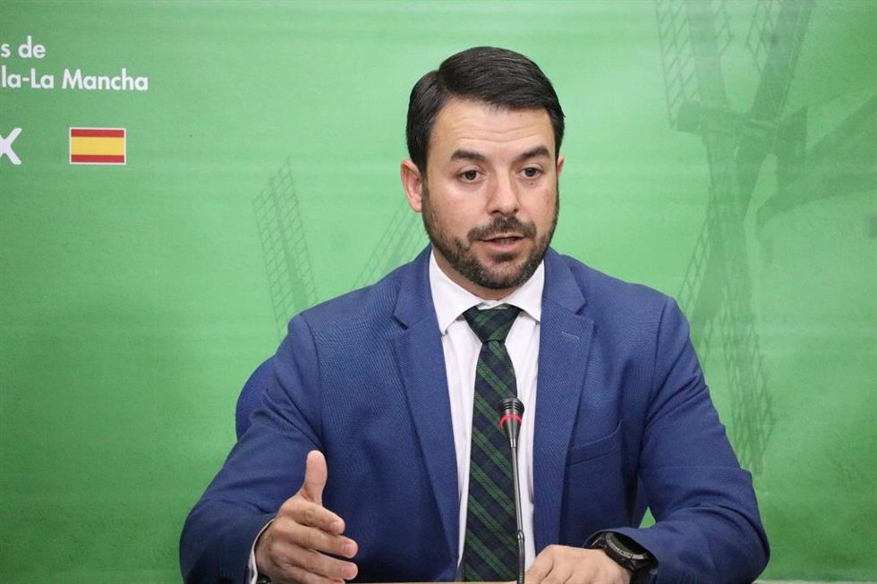 El portavoz del Grupo Parlamentario Vox en las Cortes de Castilla-La Mancha, Iván Sánchez.