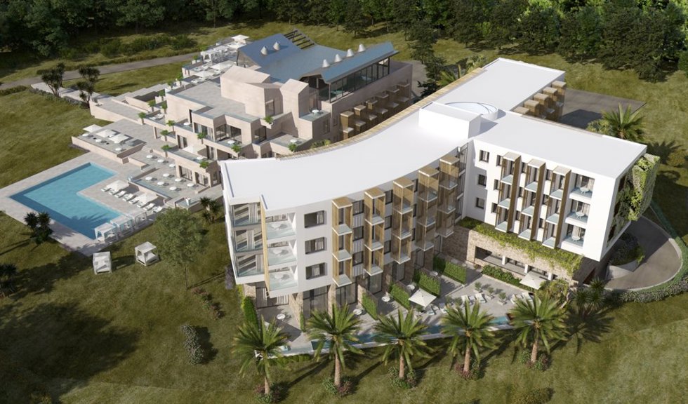 Maqueta del nuevo hotel que Meliá y Summun Hotel Group abrirán en Santa Pona en 2026.