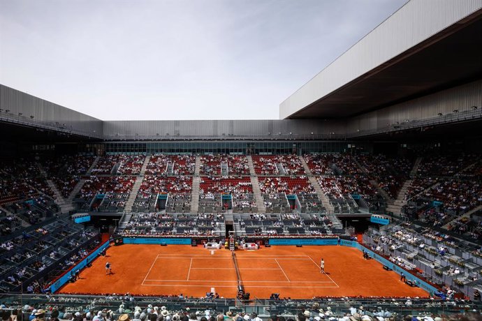 Archivo - General view of the Manolo Santana stadium during the match between Roberto Bautista Agut of Spain and Karen Khachanov of Russia during the Mutua Madrid Open 2023 celebrated at Caja Magica on Abril 30, 2023 in Madrid, Spain.