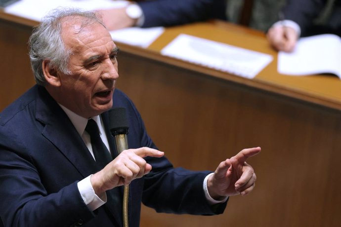 28 January 2025, France, Paris: French Prime Minister Francois Bayrou speaks during a session of questions to the government at the National Assembly of the French Parliament. Photo: Thomas Samson/AFP/dpa