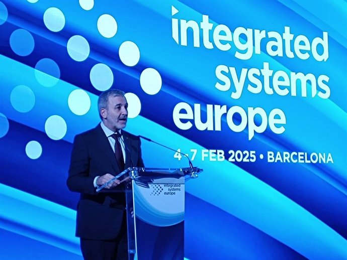 L'alcalde de Barcelona, Jaume Collboni, en el sopar d'obertura de la fira Integrated Systems Europe (ISE) a Barcelona