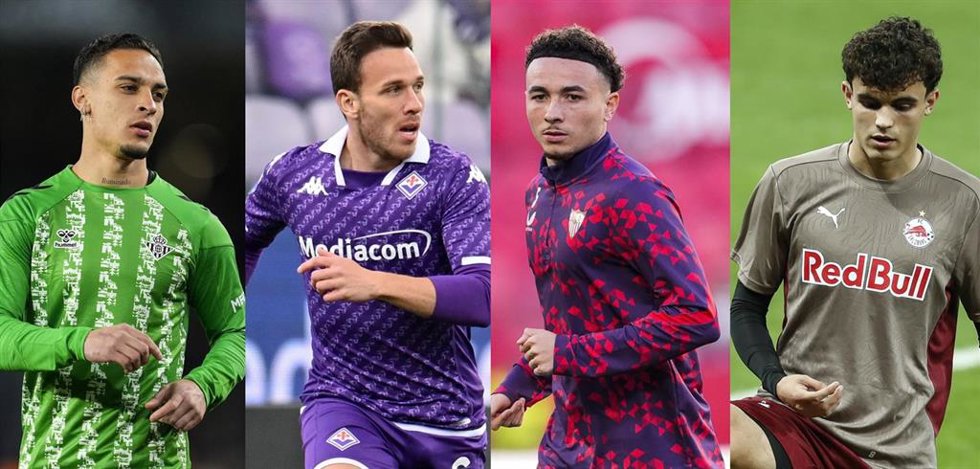 Antony, Arthur Melo, Ruben Vargas y Stefan Bajcetic