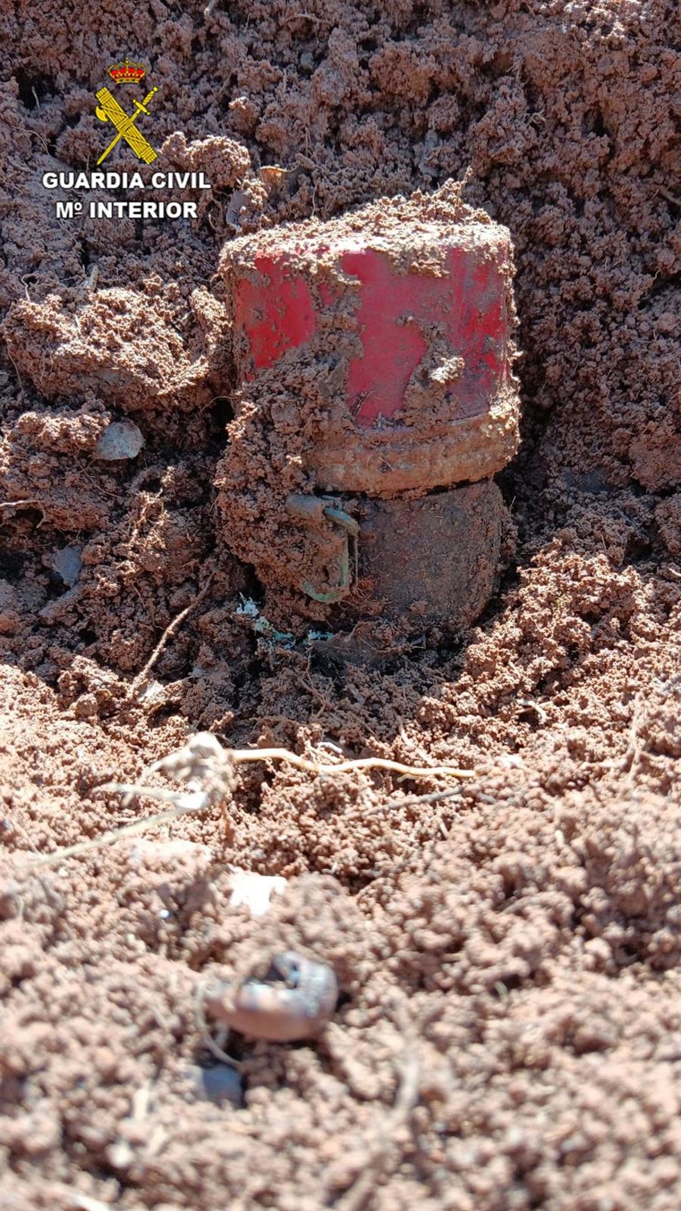 Granada de mano de la Guerra Civil encontrada en Brihuega.