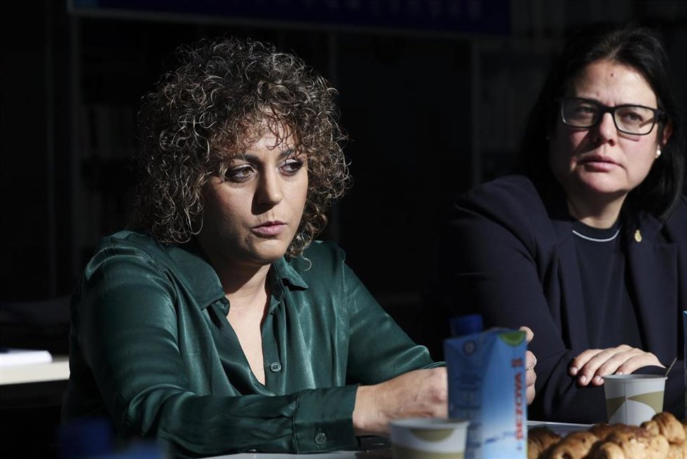 Beatriz Álvarez, presidenta de Liga F, durante un desayuno informativo con medios en Barcelona