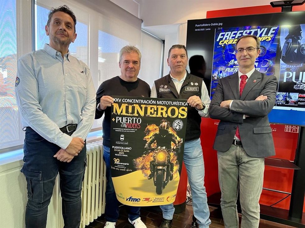 Presentación de la I Feria de la Moto 'Puerto Riders' que se organizará en Puertollano.