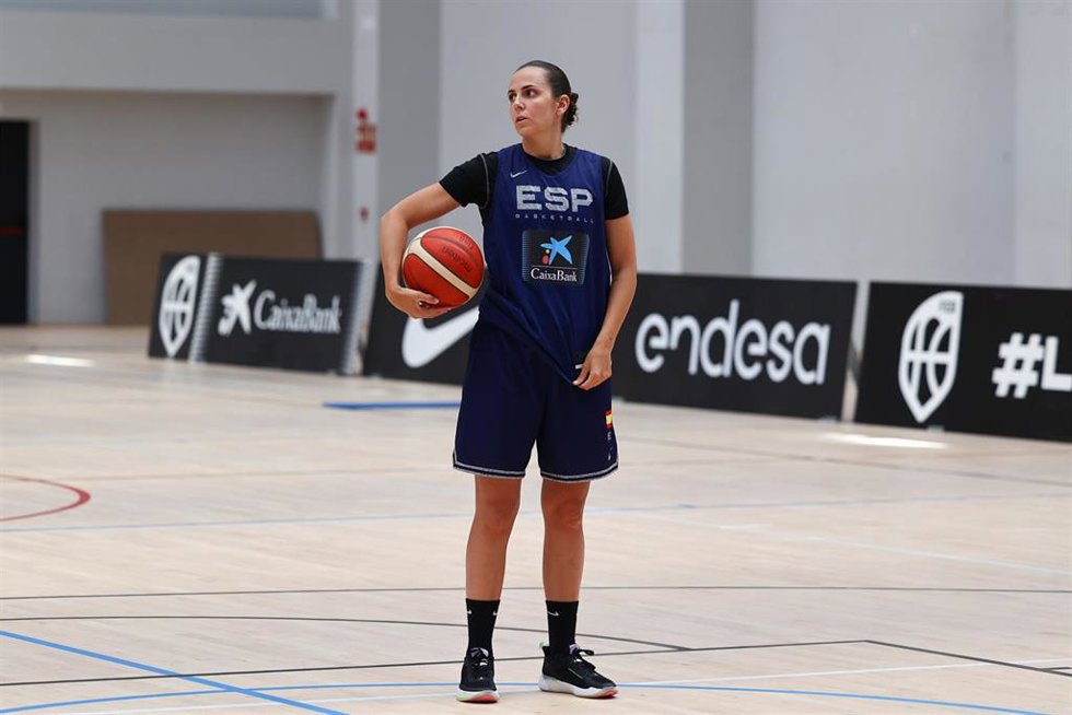 Archivo - Andrea Vilaró durante un entrenamiento con la selección 