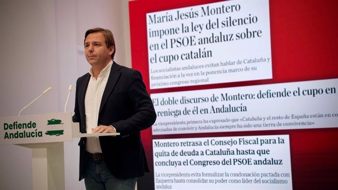 El secretario general del PP-A, Antonio Repullo, este martes