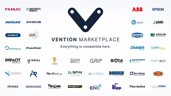 Vention Marketplace has doubled the number of partners offering automation and manufacturing components in its popular, fully compatible online store.