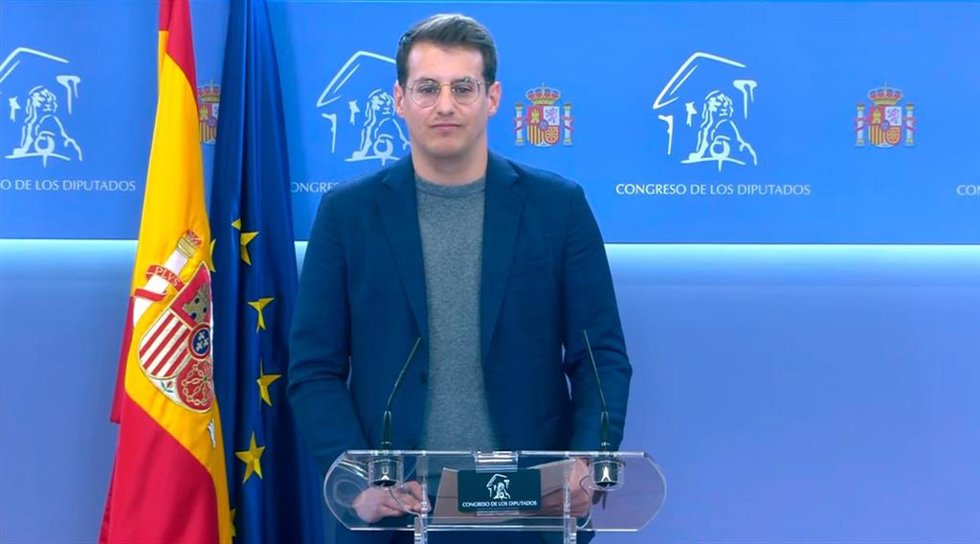 El diputado de CHA y portavoz adjunto de Sumar en el Congreso de los Diputados, Jorge Pueyo.