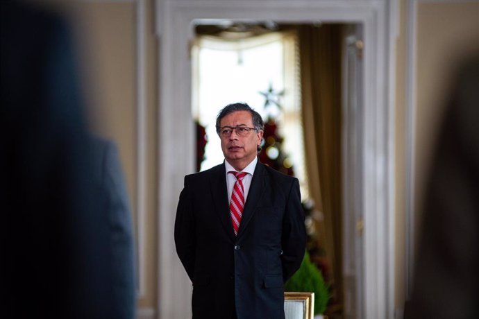 Archivo - December 14, 2024, Bogota, Cundinamarca, Colombia: Colombian president Gustavo Petro gives a speech during a condecoration ceremony to former magistrates of the Supreme Court in Bogota, Colombia, December 14, 2024.