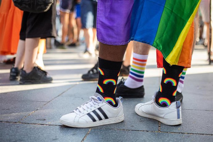 Archivo - Detalle del arcoiris del colectivo Lgbtiq+ en una imagen de archivo.