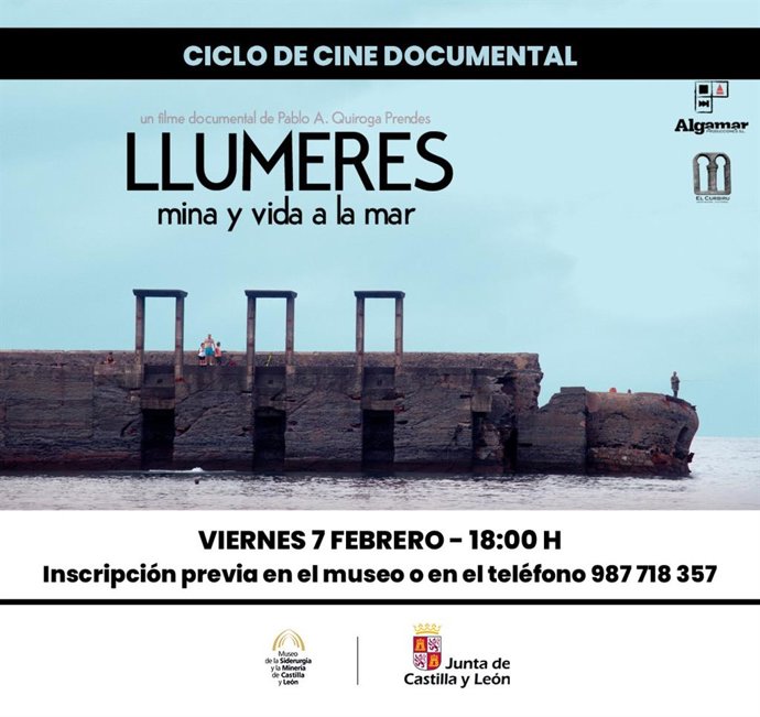 Cartel de la proyección del documental 'Llumeres. Mina y vida a la mar'