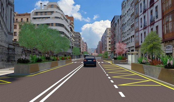 Imagen de las mejoras previstas en la calle Autonomía de Bilbao