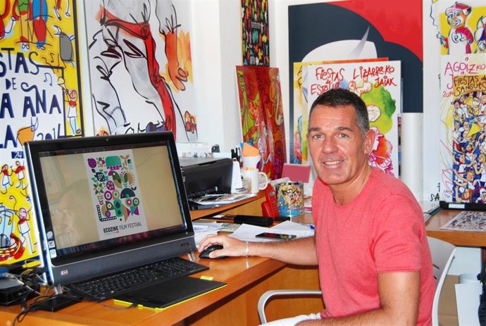 Archivo - Un diseñador gráfico navarro gana el concurso del cartel del XVIII Festival Ecozine con la obra "Geomix