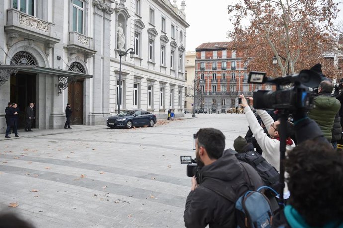 El juez, Ángel Hurtado, a su llegada al Tribunal Supremo, a 29 de enero de 2025, en Madrid (España). García Ortiz declara como investigado ante el Supremo por la presunta filtración que le atribuye la pareja de la presidenta de la Comunidad de Madrid. Es 