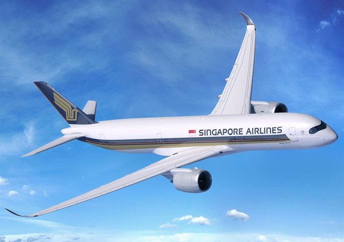 Archivo - Un avión de Singapore Airlines