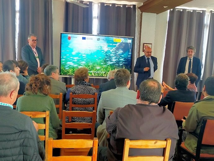 Momento de la jornada técnica organizada recientemente por la Consejería de Medio Ambiente, Universidades, Investigación y Mar Menor y el Centro para el Desarrollo Tecnológico y la Innovación (CDTI) para presentar la Consulta Preliminar de Mercado (CPM).