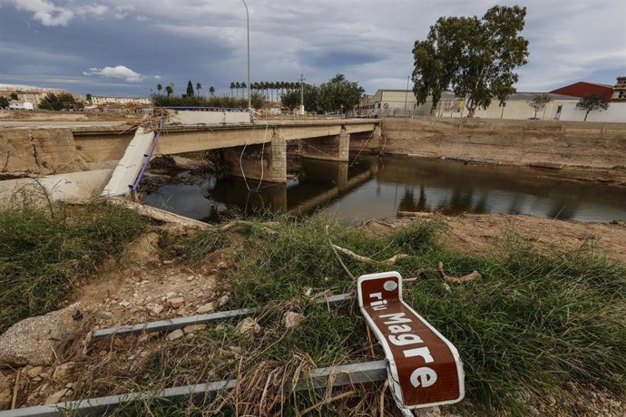 Archivo - Vista del barranco donde pasa el  río Magro tras la dana. IMAGEN DE ARCHIVO.  