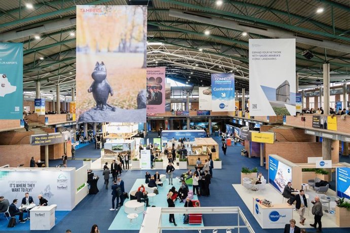 Imagen de la feria de conectividad aérea Connect Aviation.