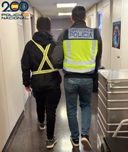 El detenido, en dependencias policiales.