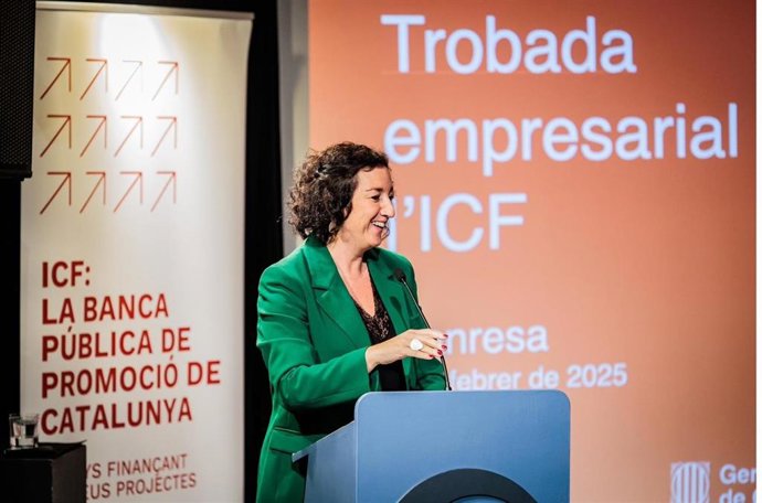 La consellera de Economía, Alícia Romero, en un acto del ICF.