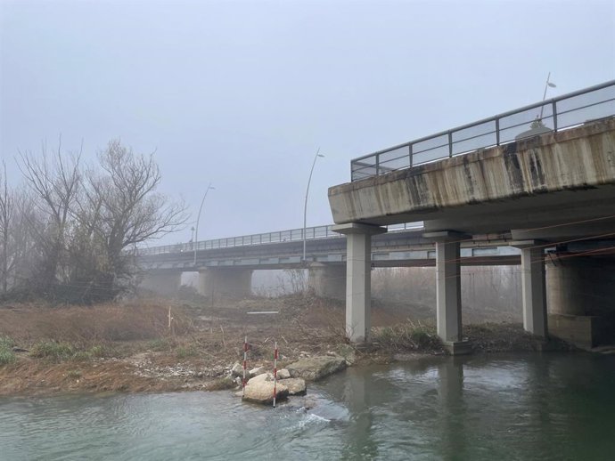 Trabajos de limpieza en el cauce dl Cinca