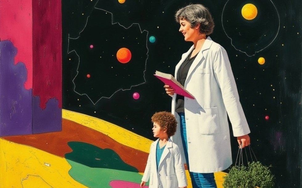 Gráfica del Día Internacional de la Mujer y la Niña en la Ciencia en los centros CaixaForum y CosmoCaixa