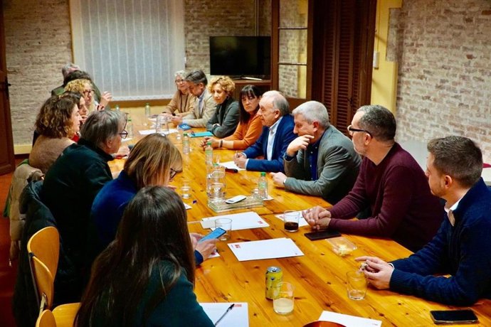 Reunión de los alcaldes socialistas del Baix Llobregat (Barcelona)