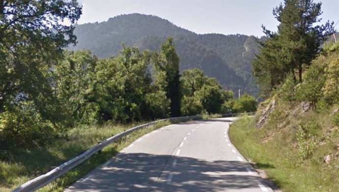 Carretera BV-4243 en los Rasos de Peguera
