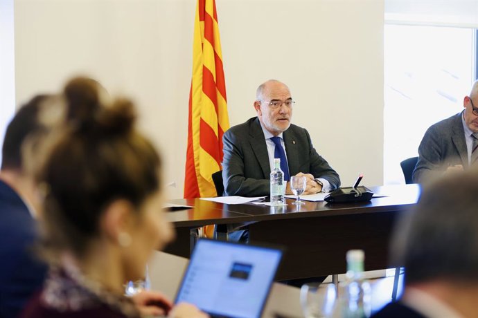 El conseller de Acción Exterior y Unión Europea de la Generalitat, Jaume Duch, en la Comisión Interdepartamental de Acción Exterior
