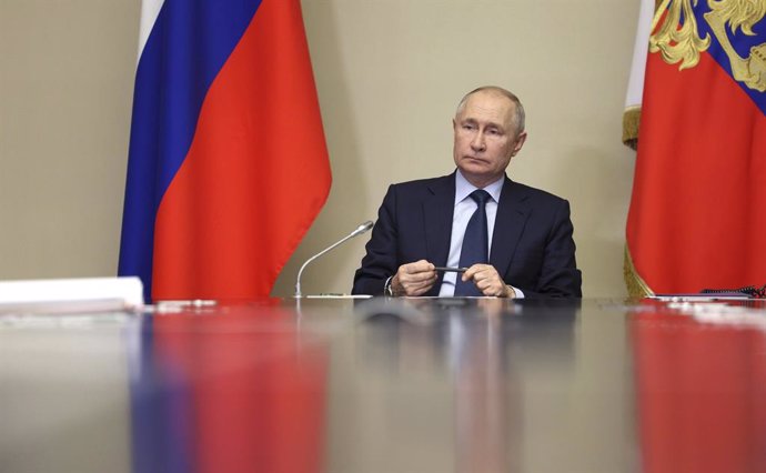 Archivo - October 16, 2023, Novo-Ogaryovo, Moscow Oblast, Russia: Russian President Vladimir Putin chairs a face-to-face meeting with government officials to discuss operational issues at the Novo-Ogaryovo presidential state residence, October 16, 2023 ou