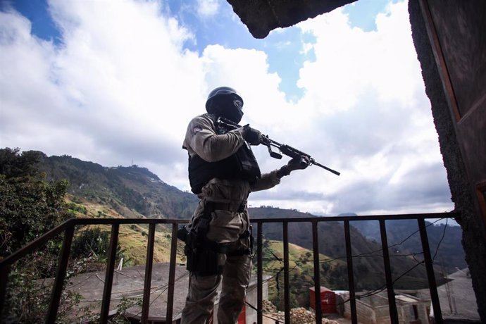 Fuerzas de seguridad de Haití en la capital, Puerto Príncipe