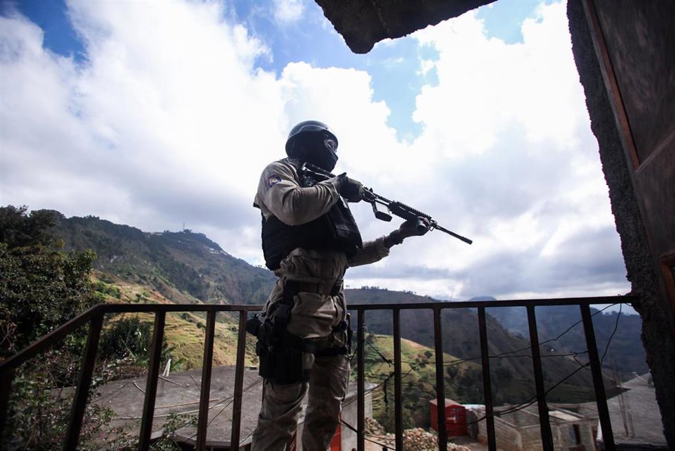 Fuerzas de seguridad de Haití en la capital, Puerto Príncipe