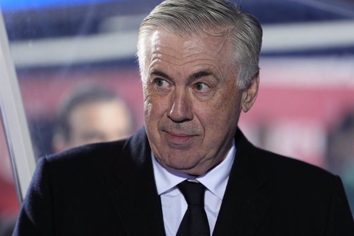 Carlo Ancelotti, head coach of Real Madrid, looks on during the Copa del Rey Quarter Final, football match played between CD Leganes and Real Madrid at Butarque stadium on February 5, 2025, in Leganes, Madrid, Spain.