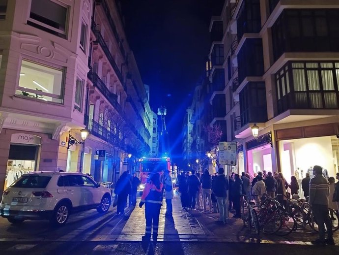 Incendio en un inmueble de la calle San Marcial de San Sebastián