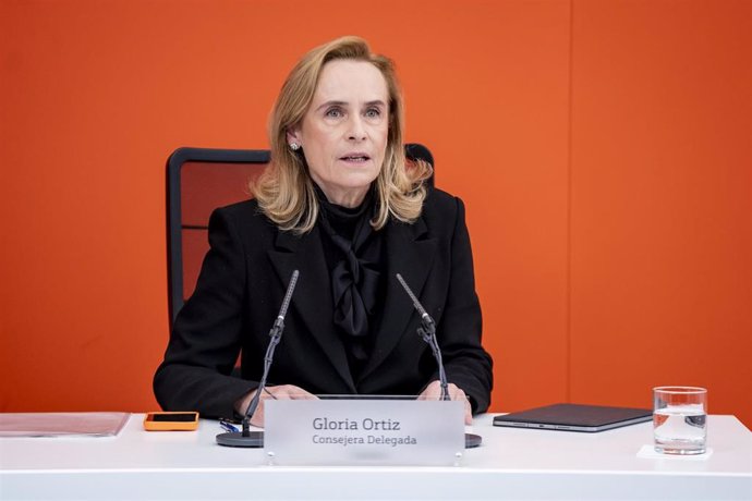 La consejera delegada de Bankinter, Gloria Ortiz, presenta los resultados de la entidad en el ejercicio de 2024, en la sede central de Bankinter, a 23 de enero de 2025, en Madrid (España).