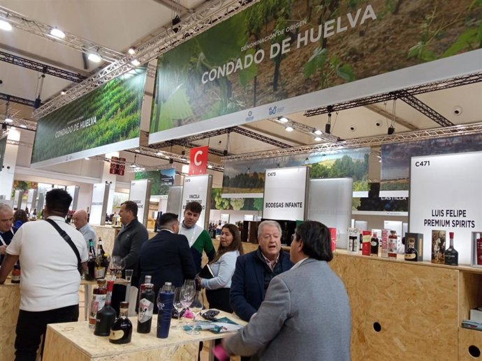 El stand de la Diputación de Huelva en la Barcelona Wine Week.