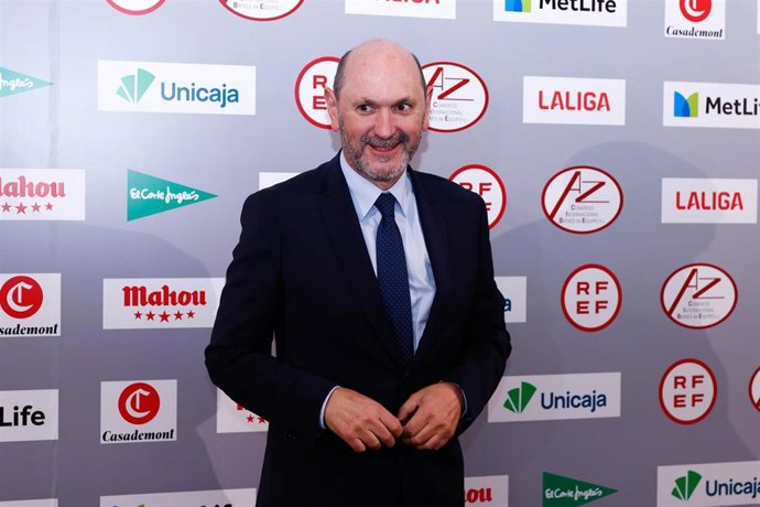 Rafael Louzan, President of the Royal Spanish Football Federation poses for photo during the Gala Premios APDM IX celebrated at Beatriz Auditorium on January 27, 2025, in Madrid, Spain.