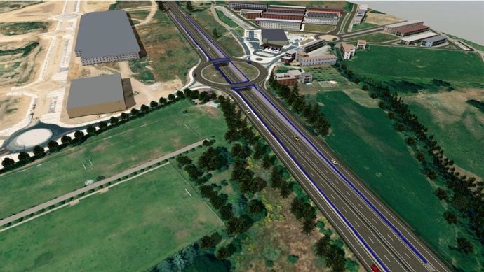 Futuro paso inferior enlace de La Granja (León).