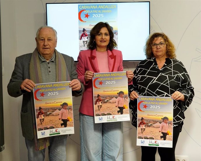 Presentación de la campaña 'Caravana por la Paz 2025' para reunir alimentos para el pueblo saharaui.