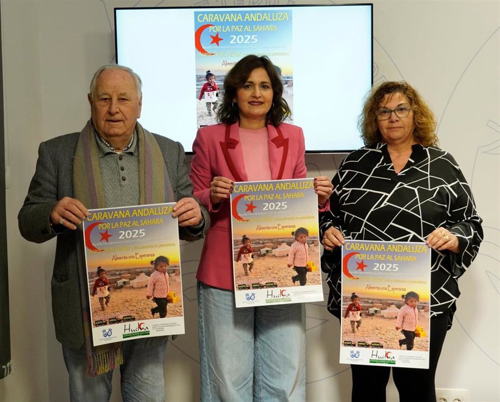 Presentación de la campaña 'Caravana por la Paz 2025' para reunir alimentos para el pueblo saharaui.