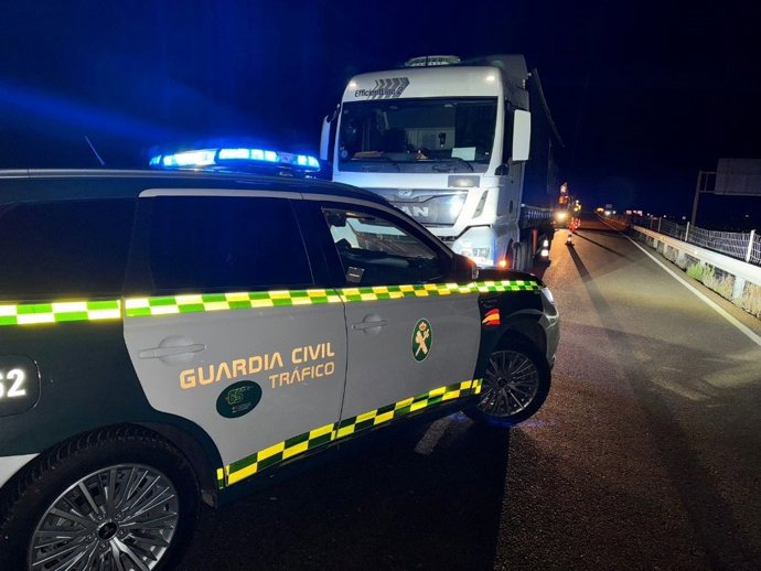 Camión interceptado en la A-2 en la provincia de Soria.
